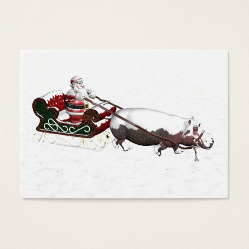 Santa Sled Pulled By Hippopotamus