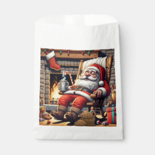 Santa sleeping Christmas Favor Bag