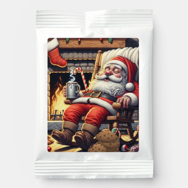 Santa sleeping Christmas Margarita Drink Mix (Front)