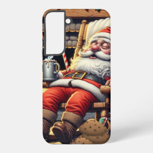 Santa sleeping Christmas Samsung Galaxy S22+ Case