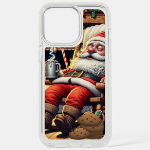 Santa sleeping Christmas iPhone 15 Pro Max Case