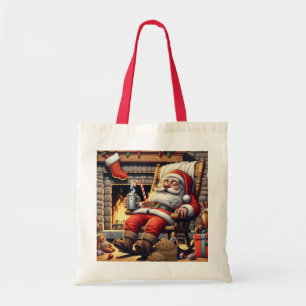 Santa sleeping Christmas Tote Bag