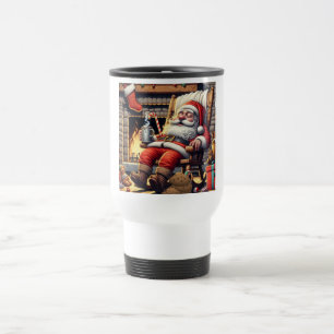 Santa sleeping Christmas Travel Mug