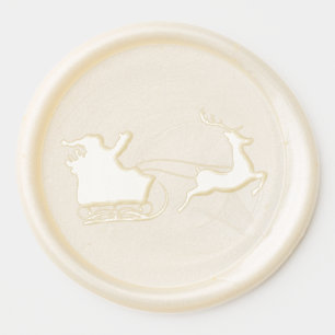 Santa Sleigh And Reindeer Wax Seal Sticker