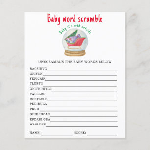 Santa sleigh - Baby Word Scramble