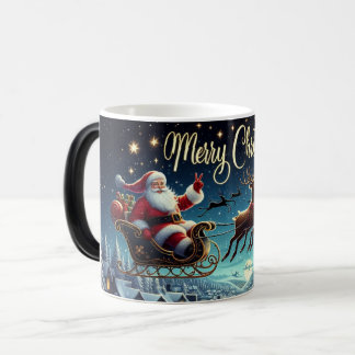 Santa Sleigh Christmas Mug Design