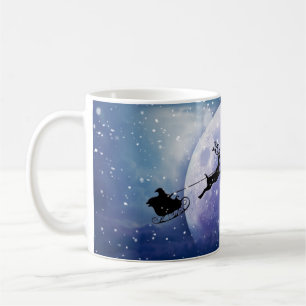 Santa Sleigh   Fantasy Galaxy Christmas Night Sky Coffee Mug