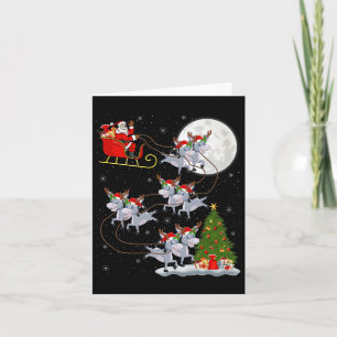 Santa Sleigh Flying Funny Magical Christmas Premiu Card