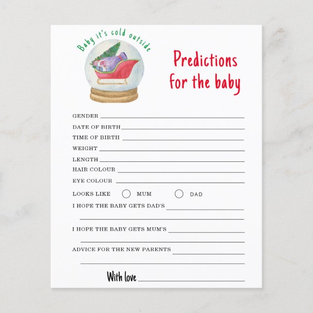 Santa sleigh - predictions and advice baby (Front)