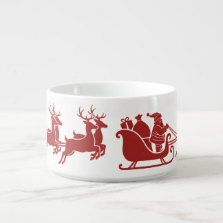 Santa Sleigh Ride Christmas Bowl