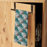 Santa Sleigh Ride in Snow Globe Wonderland Kitchen Towel
