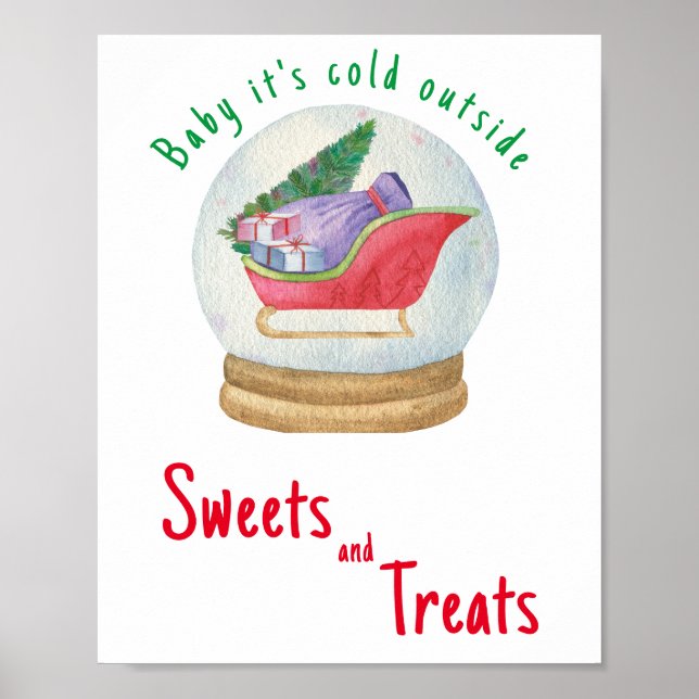 Santa sleigh - Sweets and treats Poster (Front)