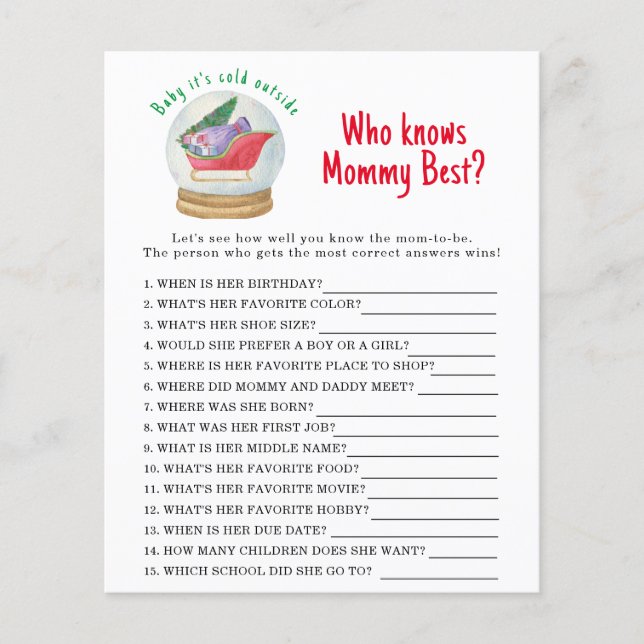 Santa sleigh - Who knows mommy best (Front)