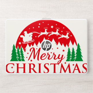 Santa Sleigh & Winter Forest Holiday Vinyl Decal
