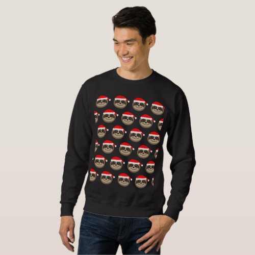 Santa Sloth Christmas Xmas Sweater Jumper