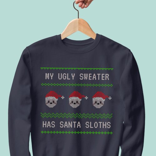 Santa Sloths Custom Christmas Sweatshirt