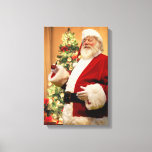 Santa smoking a pipe Canvas print