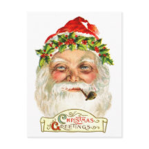 Santa Smoking A Pipe