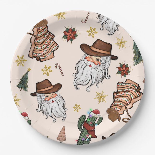 Santa Snacks Paper plate (Front)
