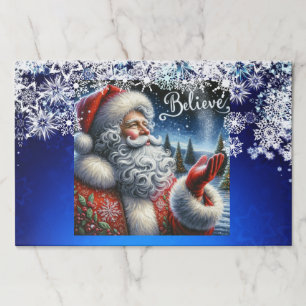 Santa Snow Christmas Magic Placemats Large 25 Pad