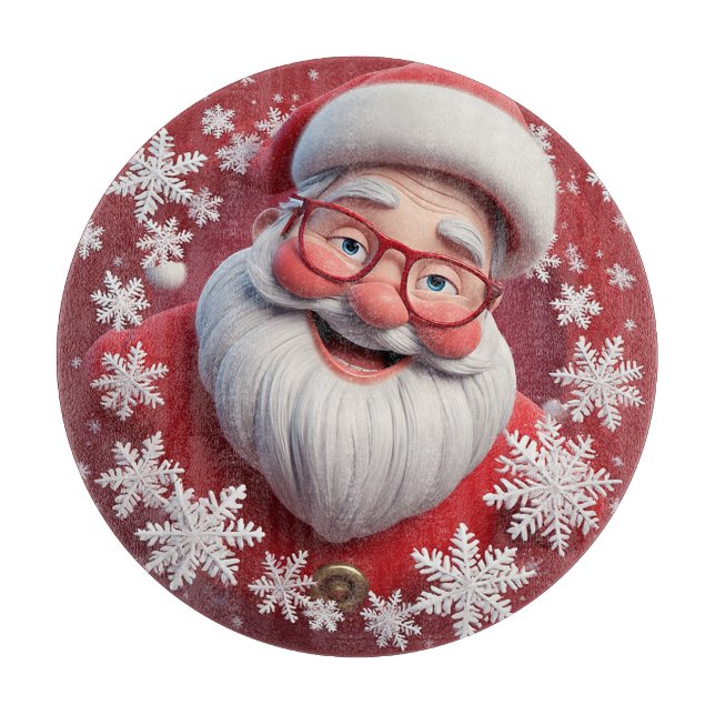 🎅 Santa Snowflake Joy Home Style 🎄 Cutting Board (Front)