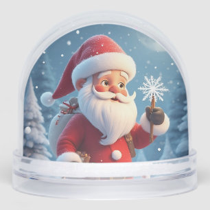 🎅 Santa Snowflake Magic Home Style 🎄 Snow Globe