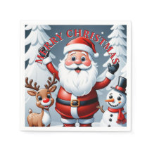Santa, Snowman, and Ralph the Reindeer Holiday