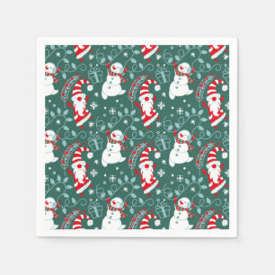 Santa Snowman Christmas Napkins