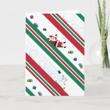 Santa & Snowman Christmas Stripes
