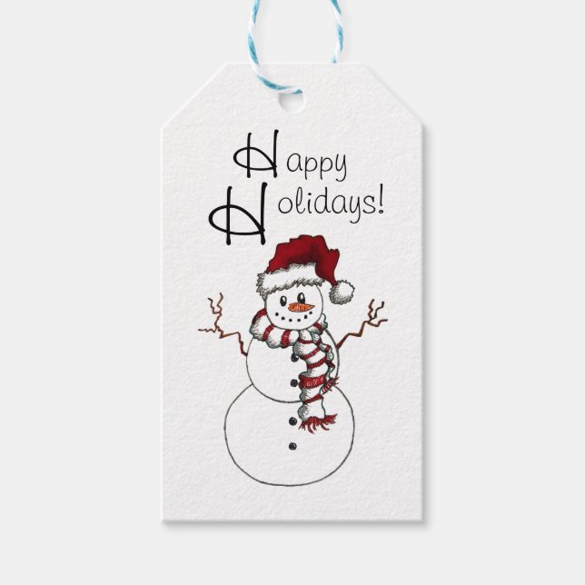 Santa Snowman gift tag (Front)