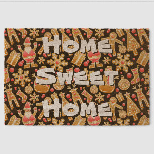 Santa & Snowman Gingerbread Christmas Cookies Fiber Doormat