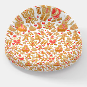 Santa & Snowman Gingerbread Christmas Cookies Paperweight