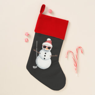 Santa Snowman Golf Ball Christmas Golfer Gift  Christmas Stocking