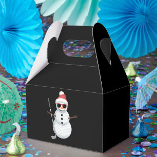 Santa Snowman Golf Ball Christmas Golfer Gift Favor Boxes