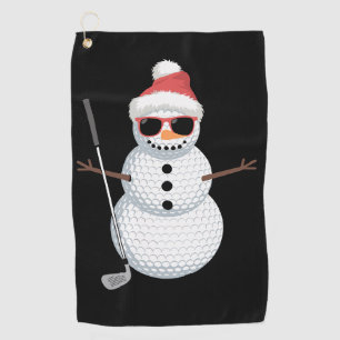 Santa Snowman Golf Ball Christmas Golfer Gift  Golf Towel