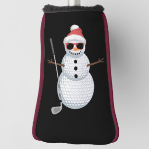 Santa Snowman Golf Ball Christmas Golfer Gift  Head Cover