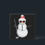 Santa Snowman Golf Ball Christmas Golfer Gift  Invitation<br><div class="desc">Santa Snowman Golf Ball Christmas Golfer Gift</div>