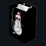 Santa Snowman Golf Ball Christmas Golfer Gift  Medium Gift Bag<br><div class="desc">Santa Snowman Golf Ball Christmas Golfer Gift</div>