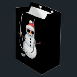 Santa Snowman Golf Ball Christmas Golfer Gift  Medium Gift Bag<br><div class="desc">Santa Snowman Golf Ball Christmas Golfer Gift</div>