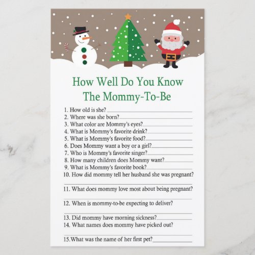 Santasnowman how well do you know baby shower