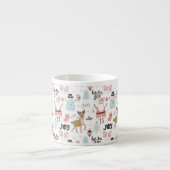 Santa, Snowman, Reindeer Pattern ID559 Espresso Cup (Front)