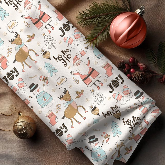 Santa, Snowman, Reindeer Pattern ID559 Fabric (Creator Uploaded)