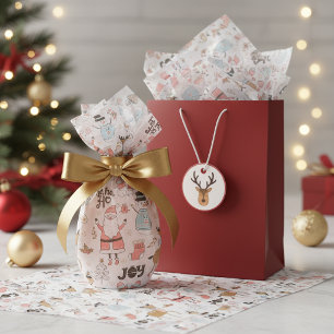 Santa, Snowman, Reindeer Pattern ID559 Tissue Paper