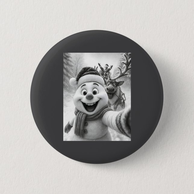Santa Snowman Reindeer Taking A Selfie Photo Chris Button (Front)