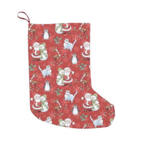 Santa Snowman Rudolph Christmas Stocking