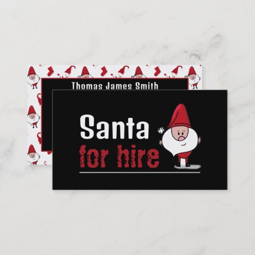 Santa  Snowman Santa Claus Entertainer Business Card