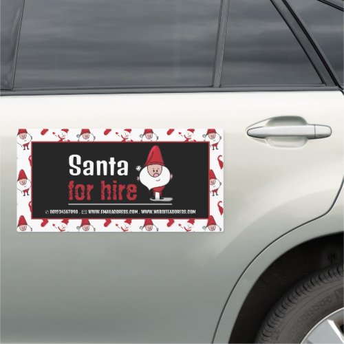 Santa  Snowman Santa Claus Entertainer Car Magnet