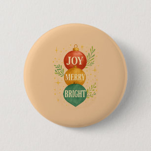 Santa & Snowman Winter Scene – Festive Holiday Button