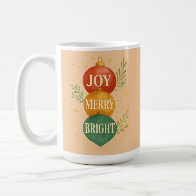 Santa & Snowman Winter Scene – Festive Holiday  Coffee Mug (Left)