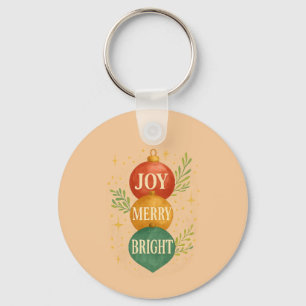 Santa & Snowman Winter Scene – Festive Holiday  Keychain